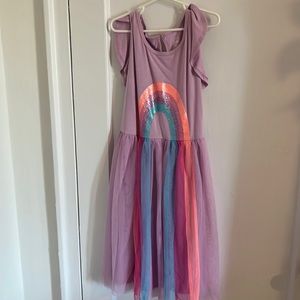 Rainbow dress with tulle skirt